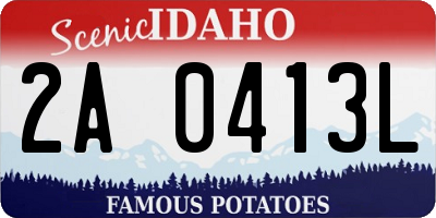 ID license plate 2A0413L