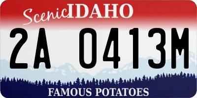 ID license plate 2A0413M