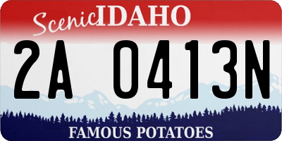 ID license plate 2A0413N