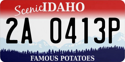 ID license plate 2A0413P