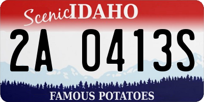 ID license plate 2A0413S