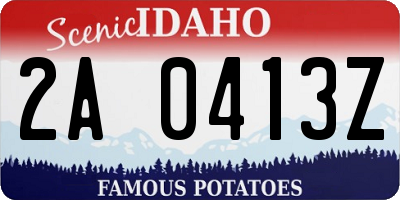 ID license plate 2A0413Z