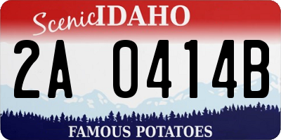ID license plate 2A0414B