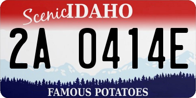 ID license plate 2A0414E