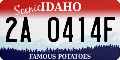 ID license plate 2A0414F