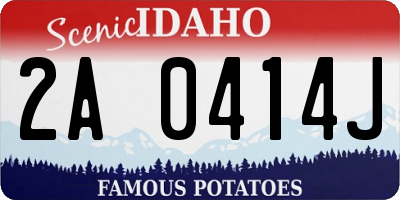 ID license plate 2A0414J
