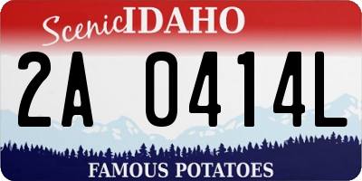 ID license plate 2A0414L