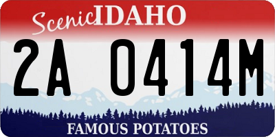 ID license plate 2A0414M