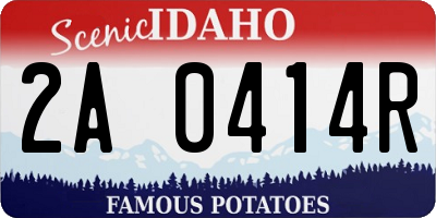 ID license plate 2A0414R