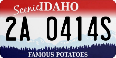 ID license plate 2A0414S