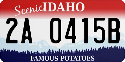 ID license plate 2A0415B