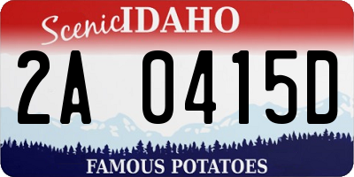 ID license plate 2A0415D