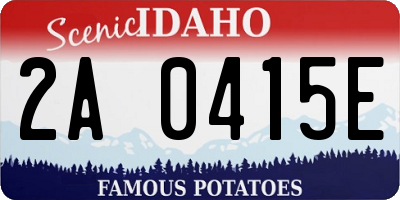 ID license plate 2A0415E