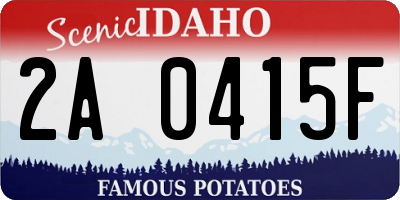 ID license plate 2A0415F