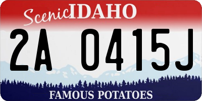 ID license plate 2A0415J