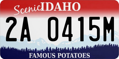 ID license plate 2A0415M