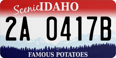 ID license plate 2A0417B