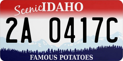 ID license plate 2A0417C