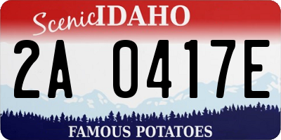 ID license plate 2A0417E