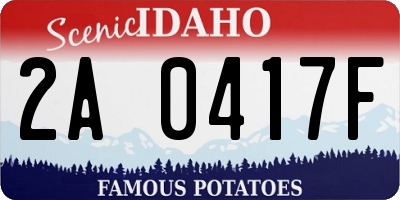ID license plate 2A0417F