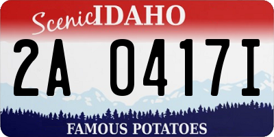 ID license plate 2A0417I