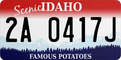 ID license plate 2A0417J