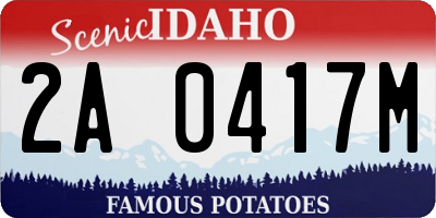 ID license plate 2A0417M