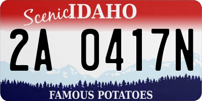 ID license plate 2A0417N