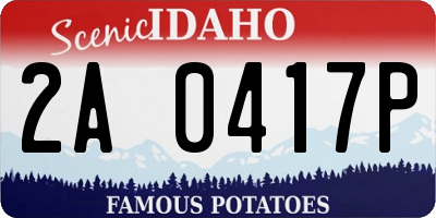 ID license plate 2A0417P