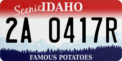 ID license plate 2A0417R
