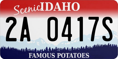 ID license plate 2A0417S