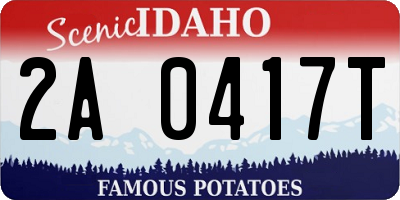 ID license plate 2A0417T