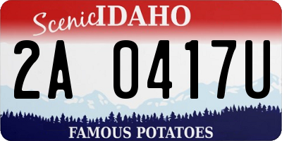 ID license plate 2A0417U