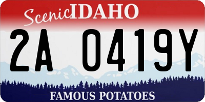 ID license plate 2A0419Y