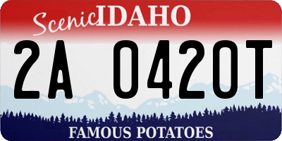 ID license plate 2A0420T