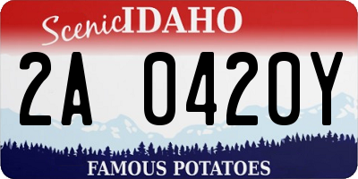 ID license plate 2A0420Y