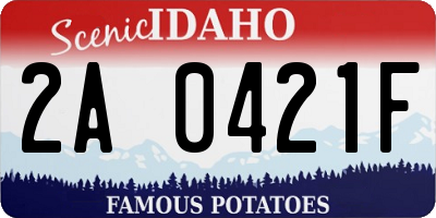 ID license plate 2A0421F
