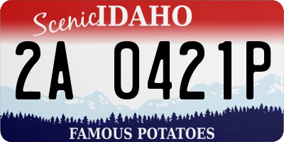 ID license plate 2A0421P