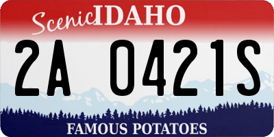 ID license plate 2A0421S