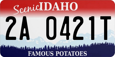 ID license plate 2A0421T