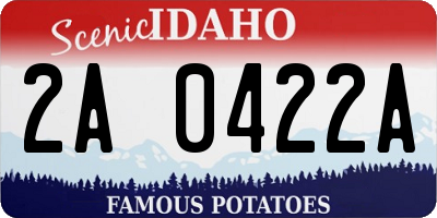 ID license plate 2A0422A
