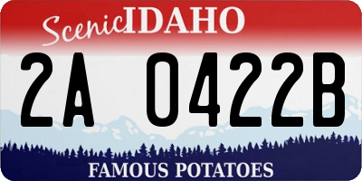ID license plate 2A0422B