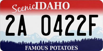 ID license plate 2A0422F