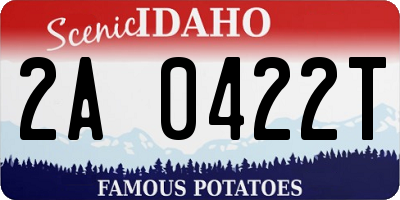 ID license plate 2A0422T