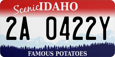 ID license plate 2A0422Y