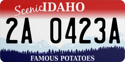 ID license plate 2A0423A
