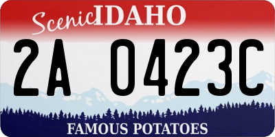 ID license plate 2A0423C