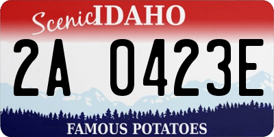 ID license plate 2A0423E