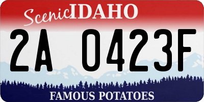 ID license plate 2A0423F