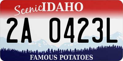 ID license plate 2A0423L